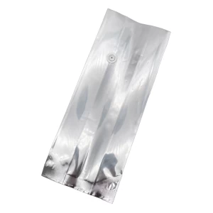 Bolsa metalizada 500gr con válvula. PLATEADA. Ciento